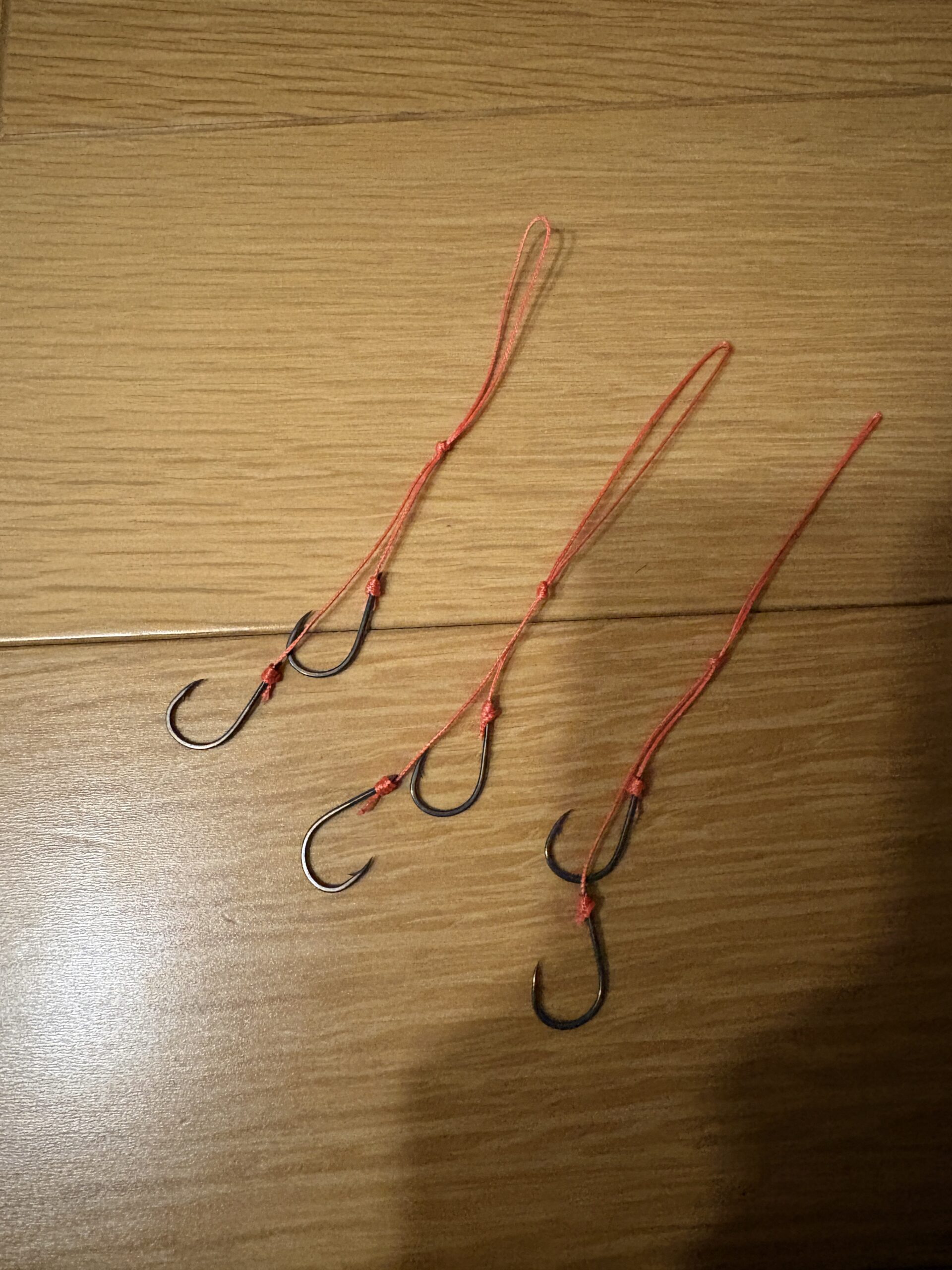 瞬貫真鯛フック 自作二段アシストフック 3本