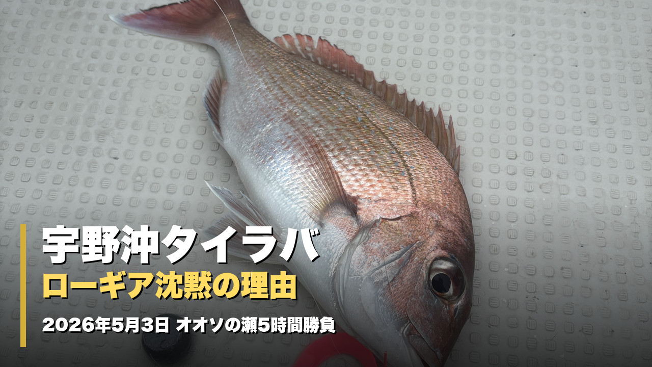 宇野沖タイラバ ローギア沈黙の理由 2026年5月3日