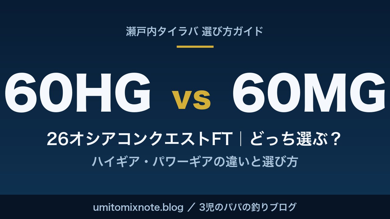 26オシアコンクエストFT 60HG vs 60MG 比較